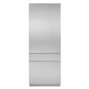 30" Integrated Refrigerator Stainless Steel Solid Door Panel, 80" Opening -3/4" , Left Hand
