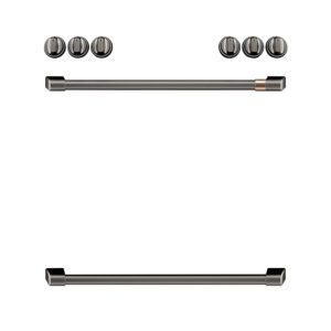 Café Front Control Electric Knobs and Handles Brushed Black