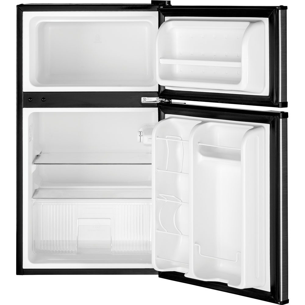 GE 3.1 Cu. Ft. Double Door Compact Refrigerator Stainless Steel GDE03GLKLB - Image 3