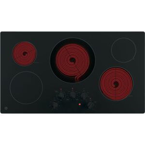 GE 36" Radiant Electric Cooktop Black JP3036DLBB
