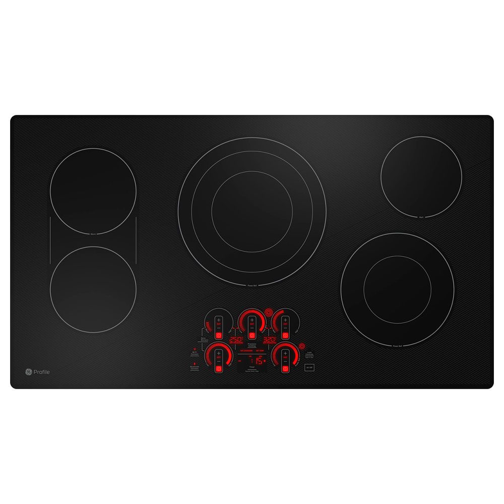 GE Profile 36" Built-in Touch Control Electric Cooktop Black- PEP7036DTBB - Image 2