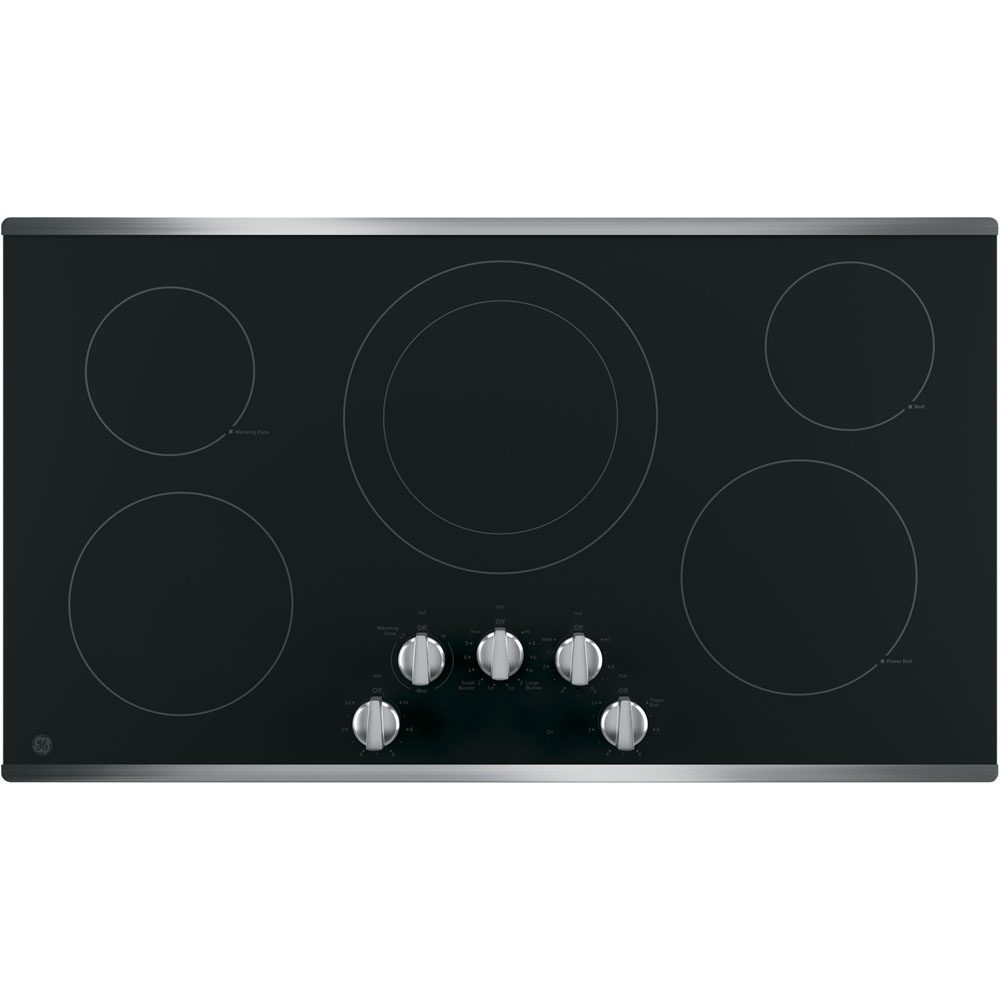 GE 36" Radiant Electric Cooktop Stainless Steel JP3036SLSS - Image 2